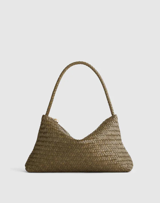 The Signature Woven Zip Top Shoulder Bag | Madewell