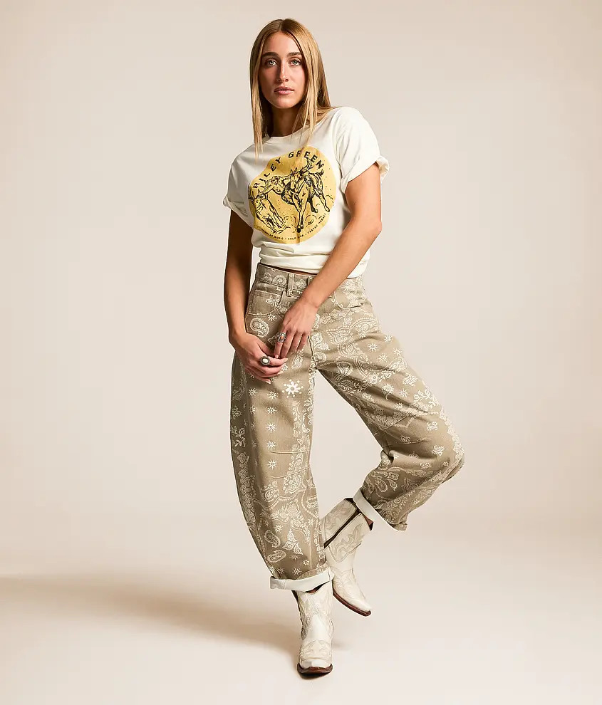 Paisley Barrel Jean | Buckle