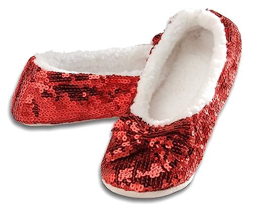 Snoozies Ballerina Bling Metallic Shine Women Slippers | Sequin House Slippers for Women | Slippe... | Amazon (US)