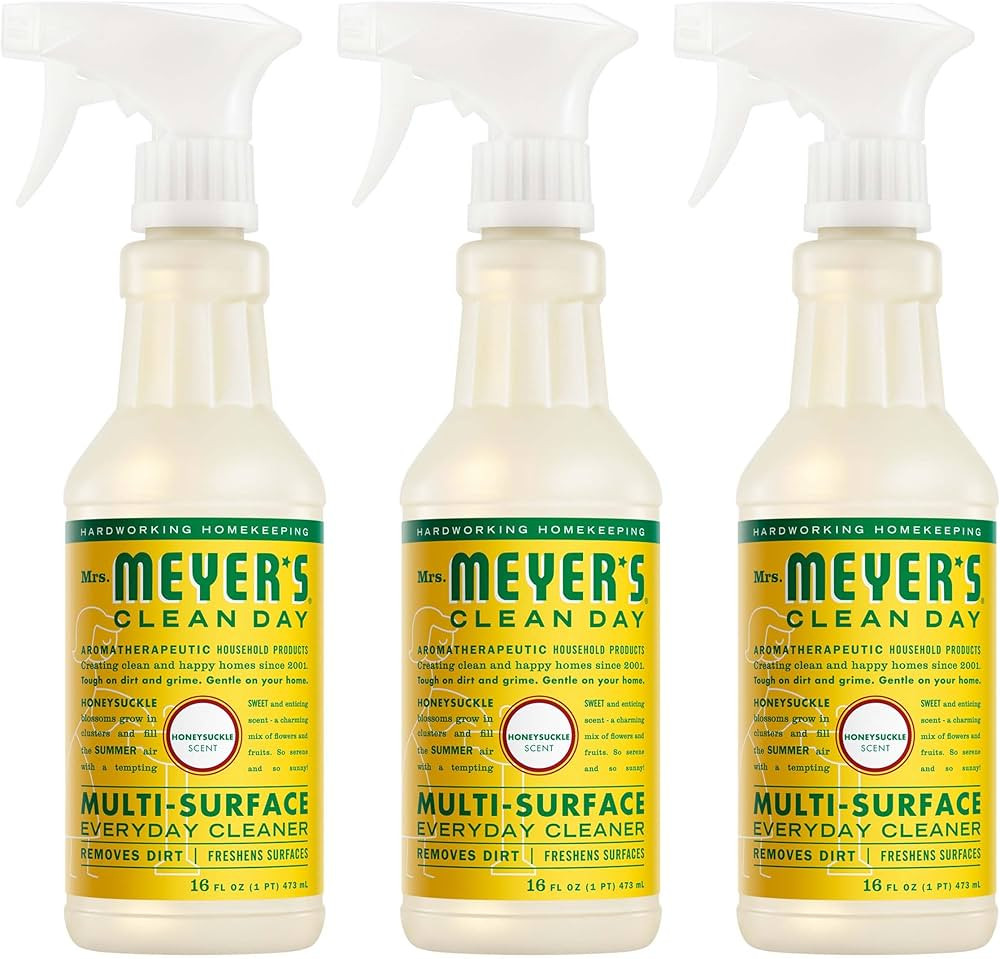 MRS. MEYER'S CLEAN DAY Multi-Surface Everyday Cleaner, Honeysuckle Scent, 16 Fl Oz Bottle - 3 Pac... | Amazon (US)