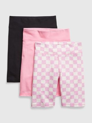 GapFit Kids Organic Cotton Biker Shorts (3-Pack) | Gap (US)