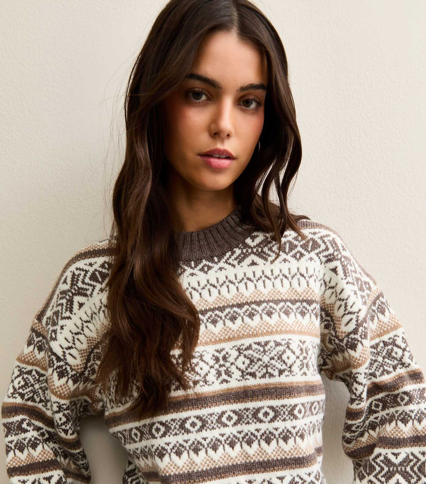 Cream Fairisle Wide Sleeve Jumper | New Look | New Look (UK)