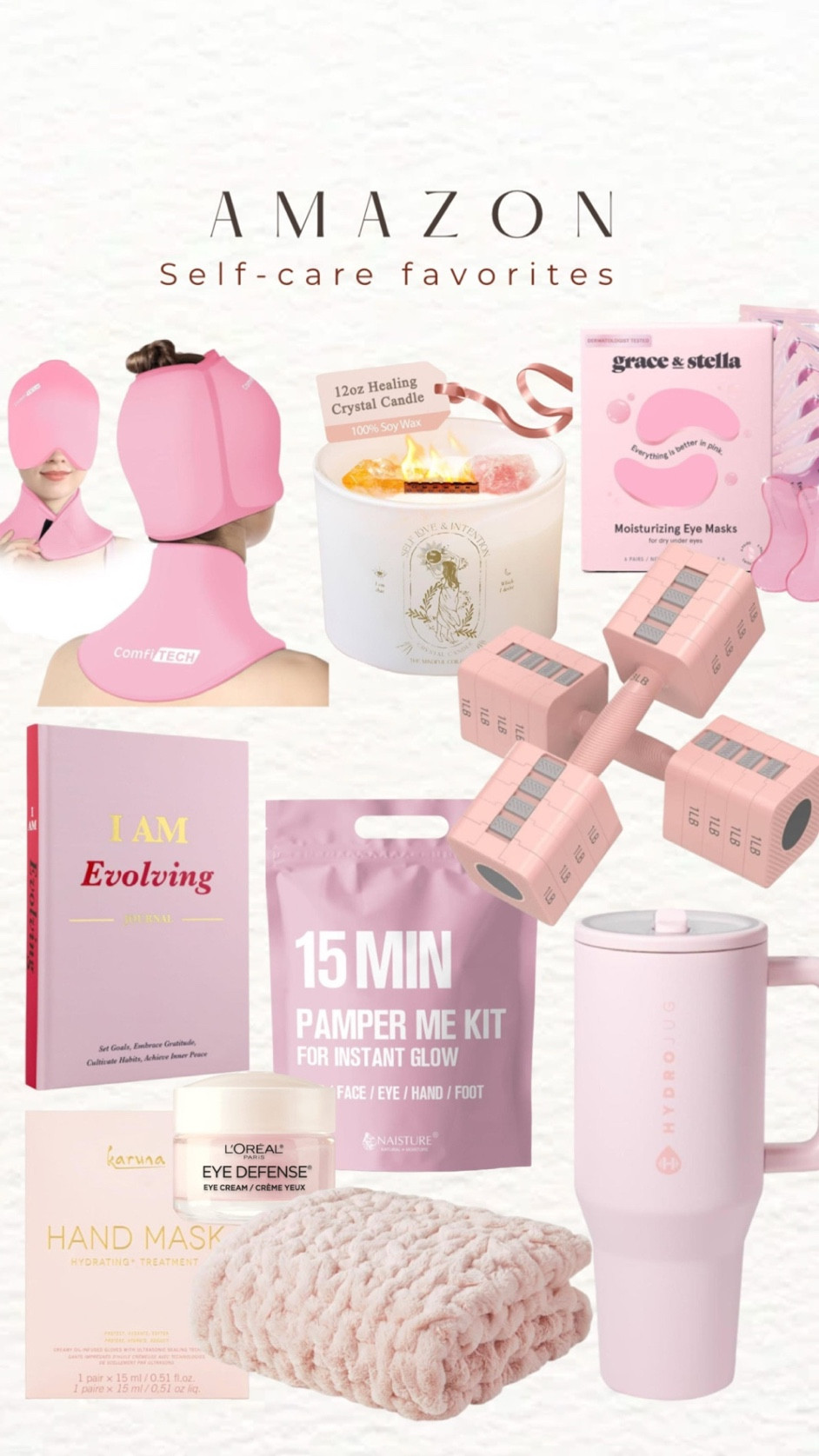 Time for self care!!
Some favorites: 
🎀 hot or cold head and neck cap!! So good!!
🎀 Korean self care kit! It’s fantastic! 
🎀 adjustable dumbbells.  What a great invention !! 
🎀 self care soy candle with crystals.  100% YESSS!!
#wrllness #selfcare 
amazon #amazon @shop.ltk #liketkit #founditonamazon #amazonpartner @amazonfashion #amazonfashion @amazoninfluencerprogram #NewYear2025