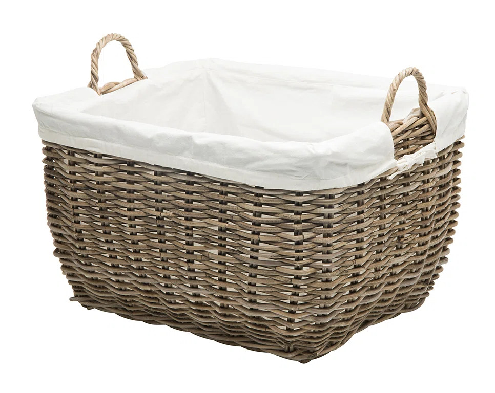 Ayriauna Hand Woven Rattan Laundry Basket with Removable Liner | Wayfair North America