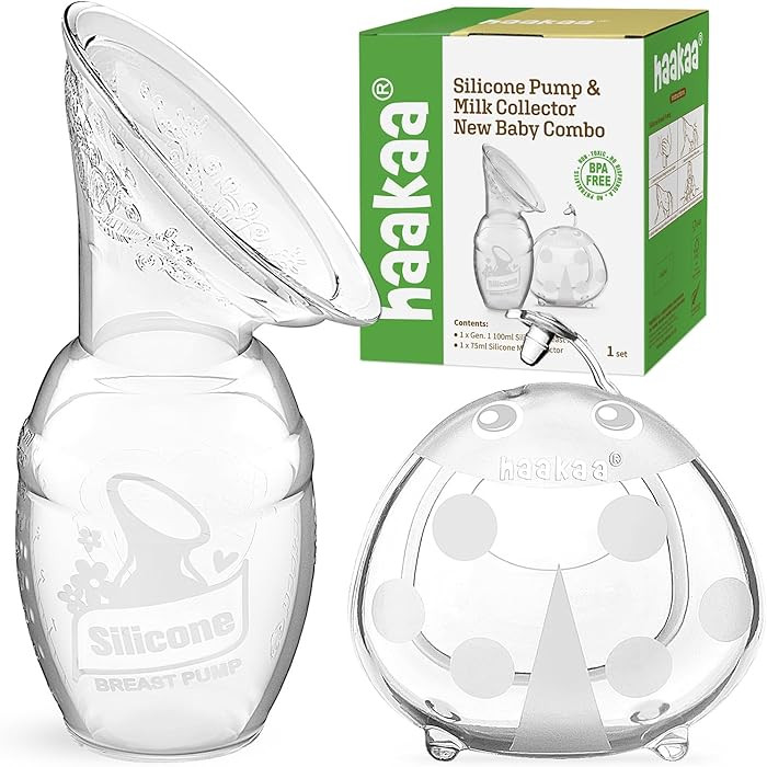 haakaa Manual Breast Pump for Breastfeeding 4oz/100ml and Ladybug Milk Collector 2.5oz/75ml Combo... | Amazon (US)