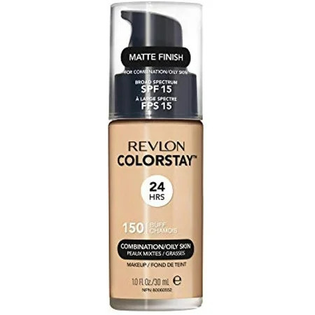 Revlon Colorstay Liquid Foundation Makeup For Combination/Oily Skin Spf 15, Longwear Medium-Full Coverage With Matte Finish, Buff (150), 1.0 Oz | Walmart (US)