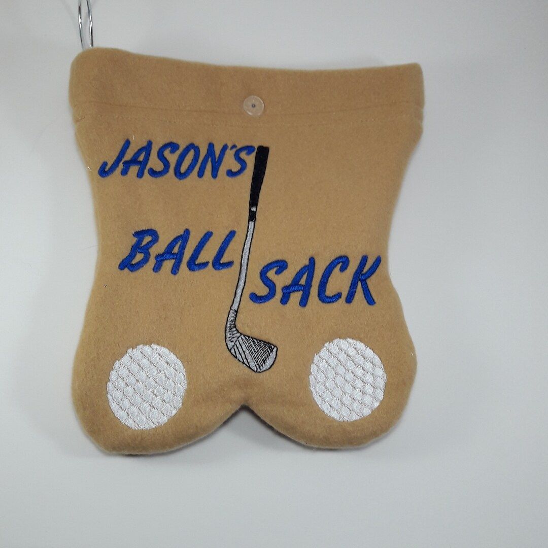 GOLF BALL BAG  Ball Sack  Fun Useful Gift  Embroidered - Etsy | Etsy (US)