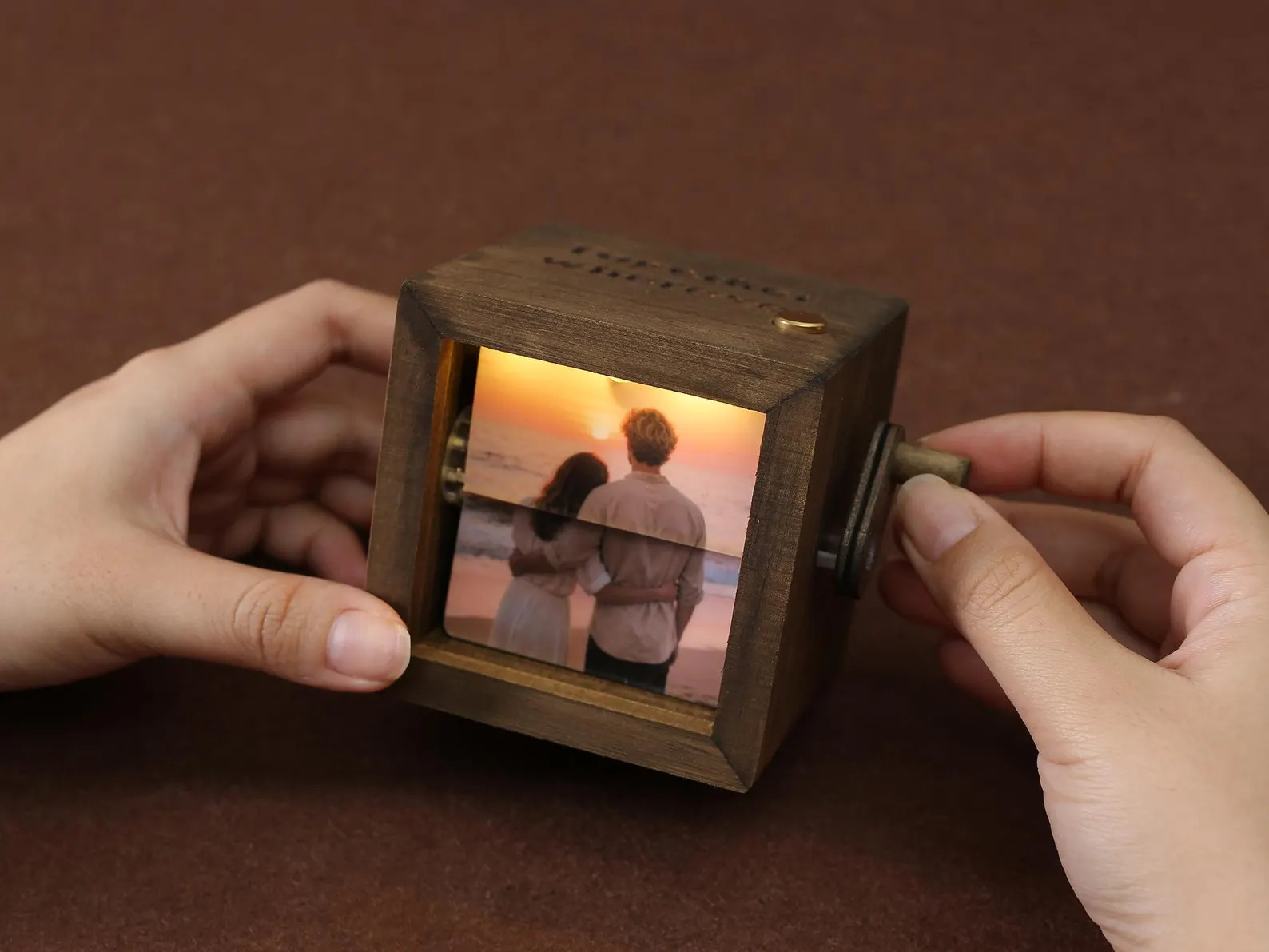 Personalized Photo Flipbook Animation Box,Custom wooden Photo Book with Light,Custom Crank Photob... | Etsy (US)