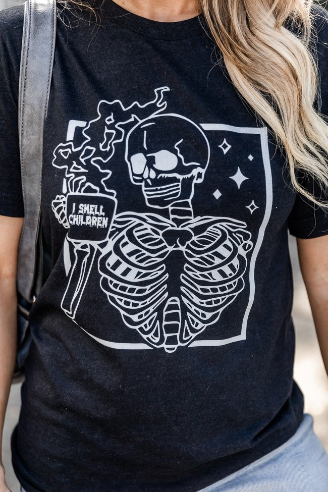 I Smell Children Black Heather Graphic Tee | Pink Lily