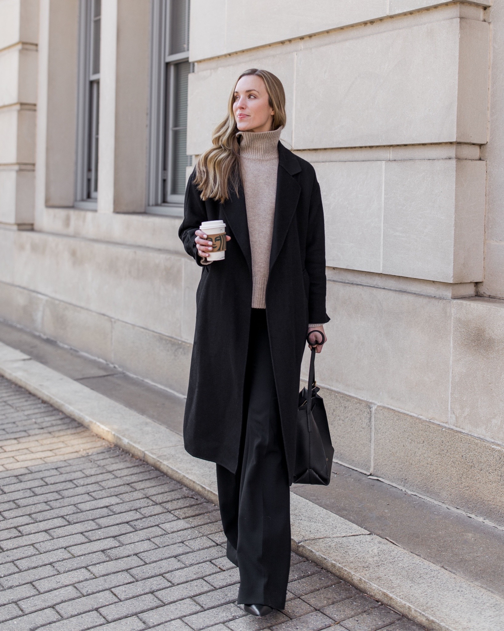 Winter work outfit ❄️ The pants are some of some of my favorites for winter business casual but run long. Boots and pants TTS. Coat and sweater are old, similar linked.

#LTKstyletip #LTKSeasonal