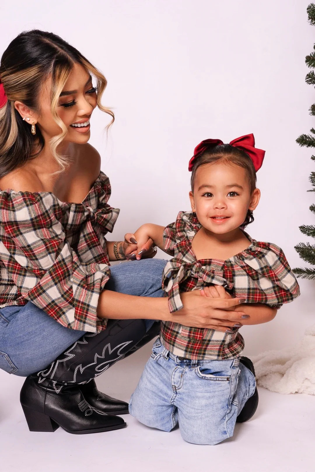 Mini Merry Top in Holiday Plaid - FINAL SALE | Ivy City Co