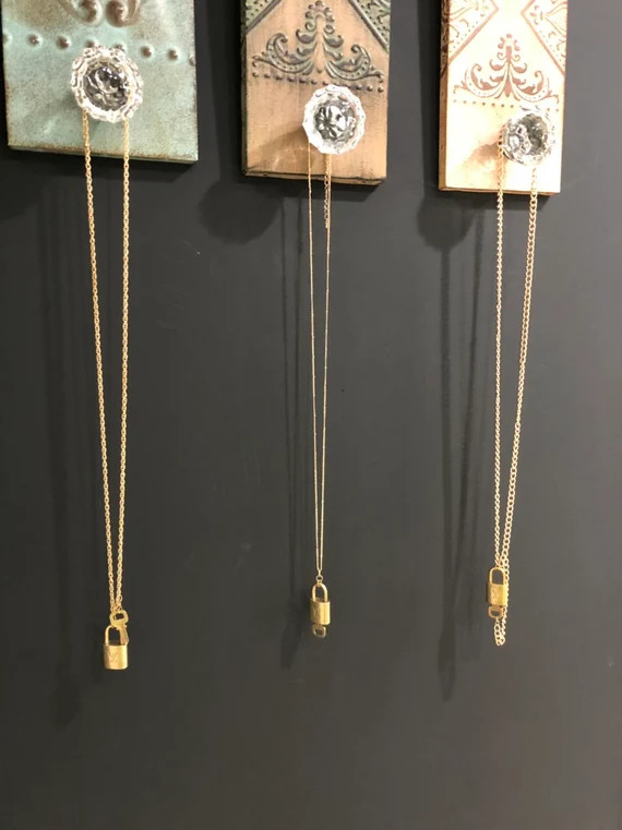 Authentic Louis Vuitton Lock and Key Long necklace with chain included 3 different styles | Etsy (US)