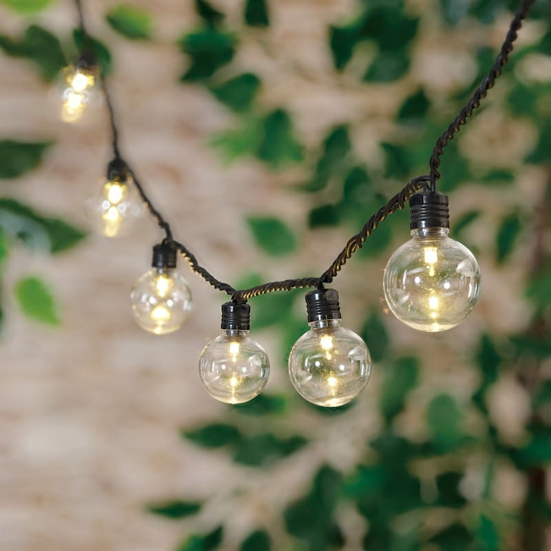 30-Count UL LED G40 String Lights with Black Wire | At Home