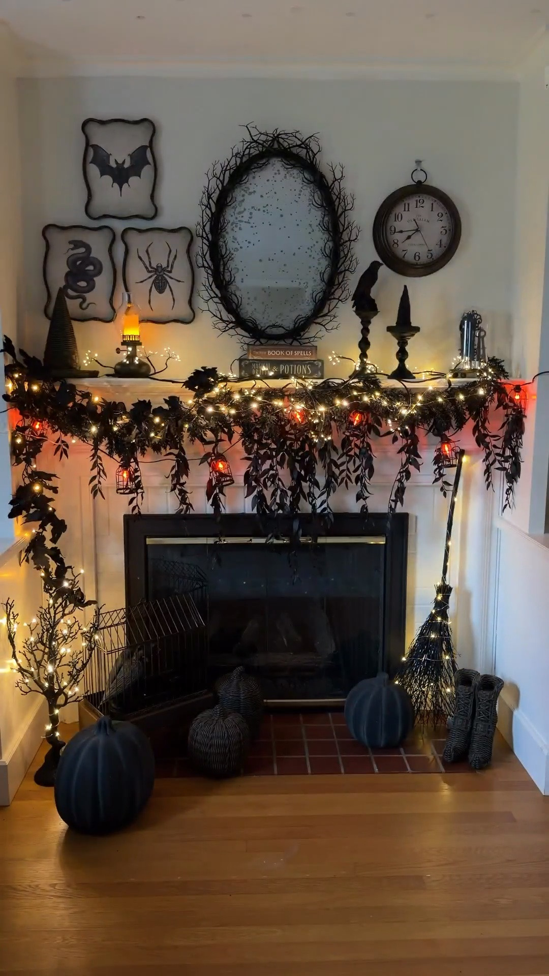 Halloween is just around the corner and @michaelsstores has you covered for all of your haunted decor and spooky party needs! I have been loving all things witchy for Halloween this year so I was so excited to see the Conjuring Nightfall collection which is all I needed to create the haunted manor mantel of my dreams! Head to Michaels and let’s get spooky season started! #michaelspartner