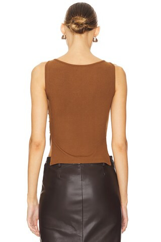 Jessica Top in Brown | Revolve Clothing (Global)