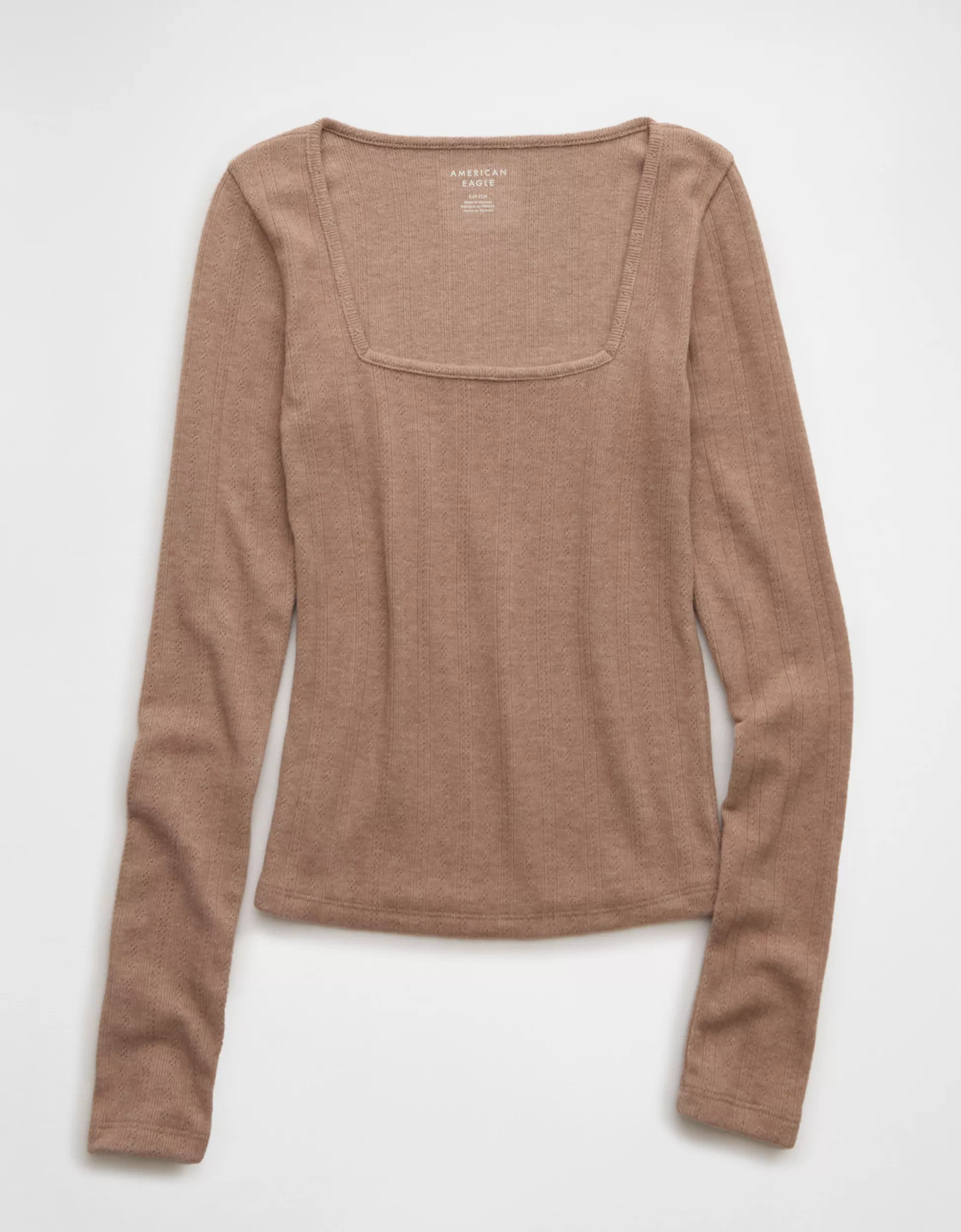 AE Long Sleeve Square Neck T-Shirt | American Eagle Outfitters (US & CA)