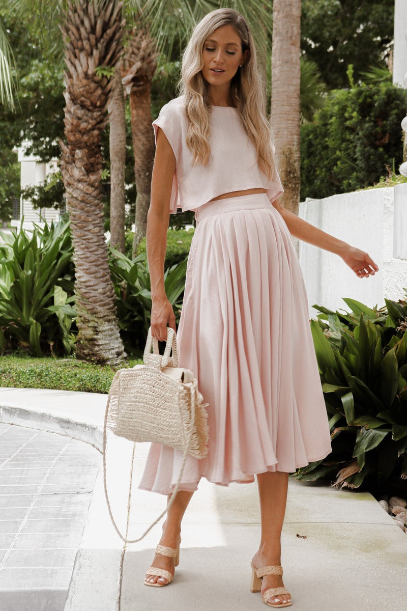 Buenos Aires Skirt in Blush | lauren nicole