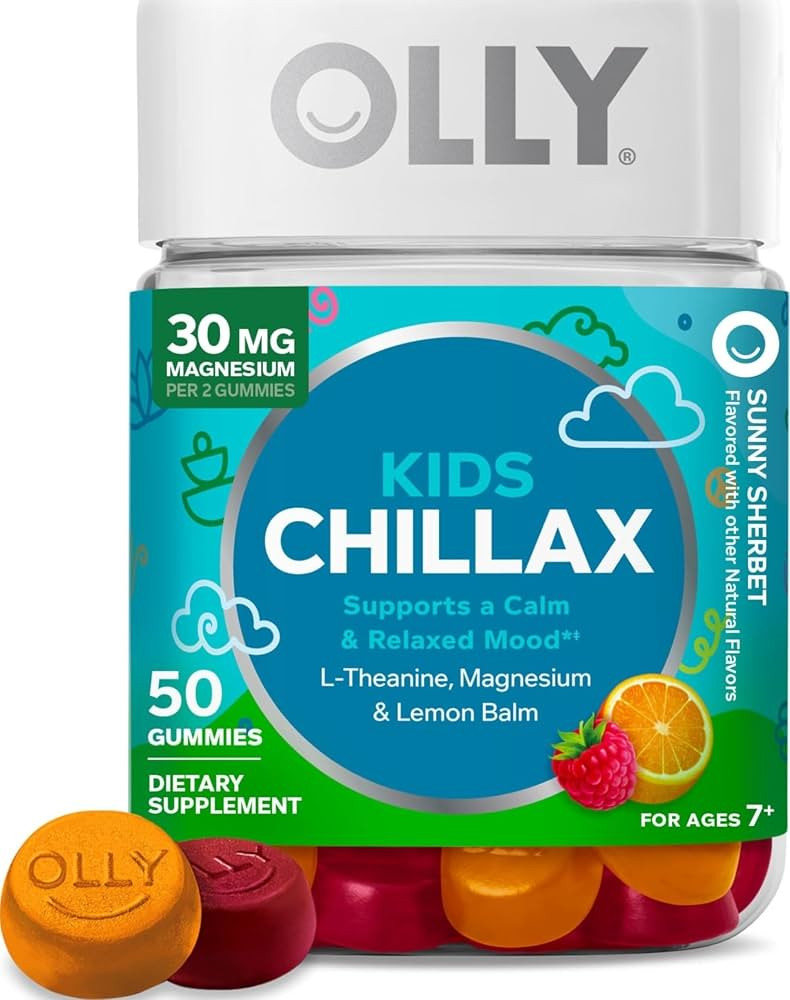 OLLY Kids Chillax, for a Calm and Relaxed Mood,* Magnesium - 50 Count | Amazon (US)