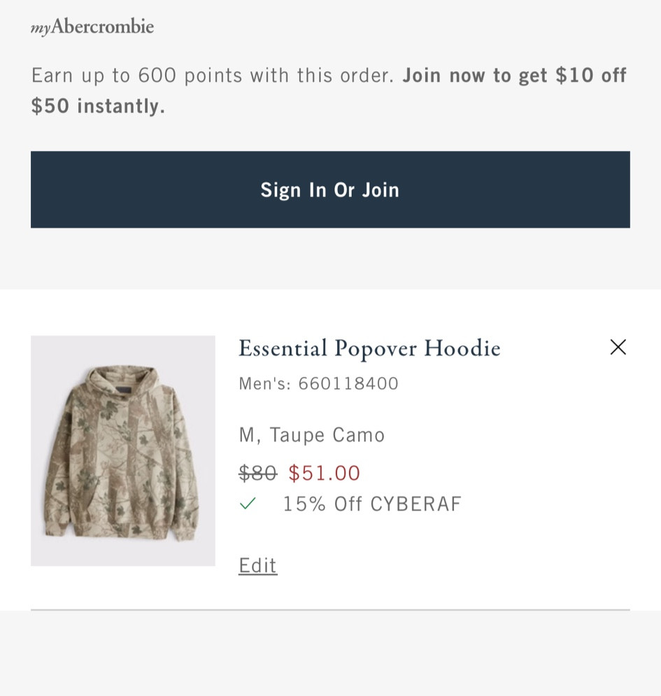 Abercrombie essential popover hoodie on sale ! Was $80 now $51!!! Use code: CYBERAF 


Abercrombie and fitch sale. A and F sale. Abercrombie coupon code. Abercrombie cyber Monday. Abercrombie Black Friday. Abercrombie sale. Teen boy gift. Teen boy present idea. Teen girl present idea. Gift for her   Christmas present idea. Christmas idea for her. Christmas idea for teens. Teen Christmas present. Teen boy Christmas present  

#LTKSaleAlert #LTKCyberWeek #LTKGiftGuide