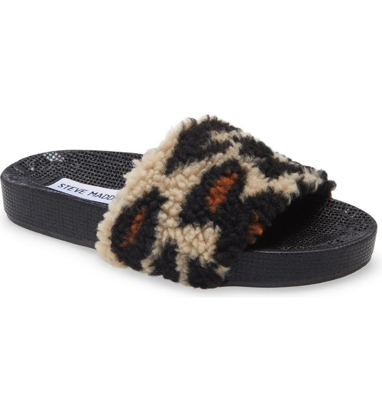 Steve Madden JShear Faux Shearling Slide Sandal (Little Kid & Big Kid) | Nordstrom | Nordstrom