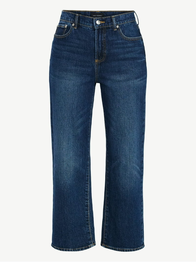 Free Assembly Women's Midrise Relaxed Ankle Jeans, 27.5" Inseam Sizes 0-18 | Walmart (US)