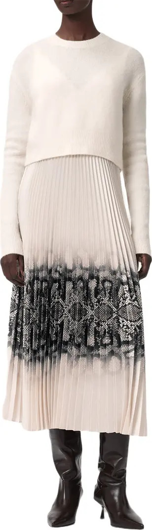 Curtis Ophis Two-Piece Sweater & Pleated Midi Dress | Nordstrom