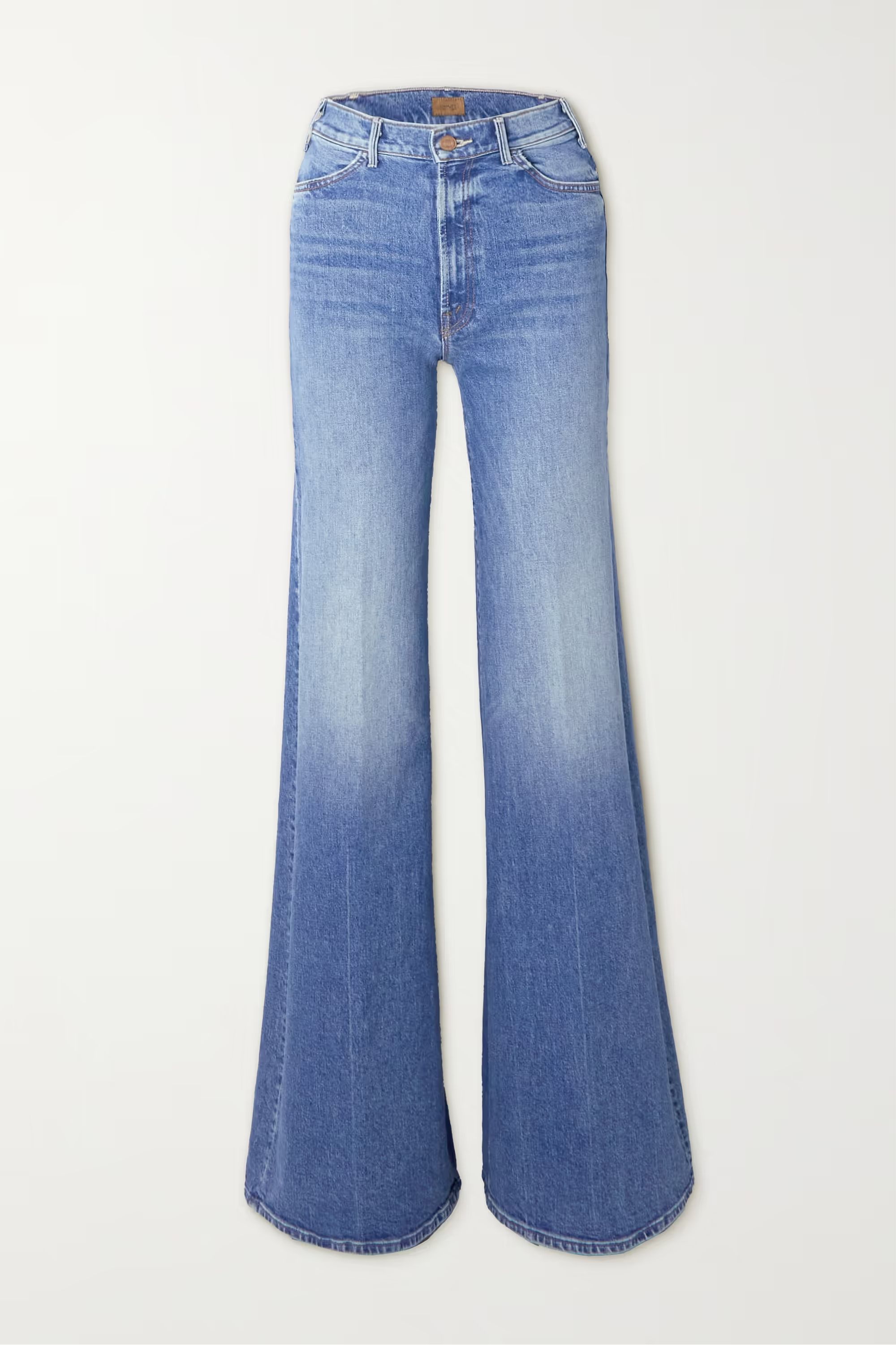 Mid denim The Hustler high-rise wide-leg organic jeans | MOTHER | NET-A-PORTER | NET-A-PORTER (US)