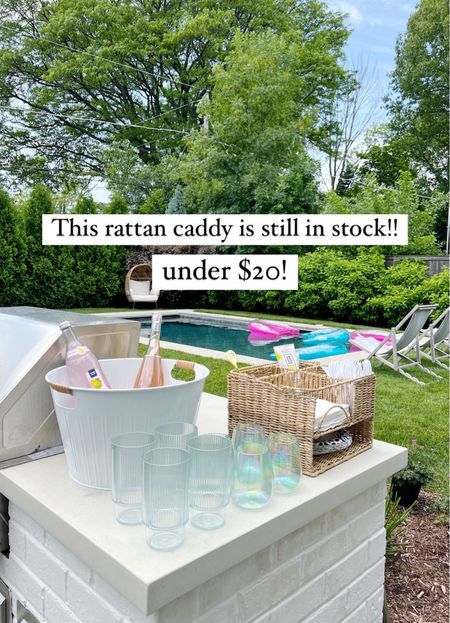 My favorite rattan caddy is still in stock! Perfect for backyard hosting! 

#LTKHome #LTKFindsUnder50