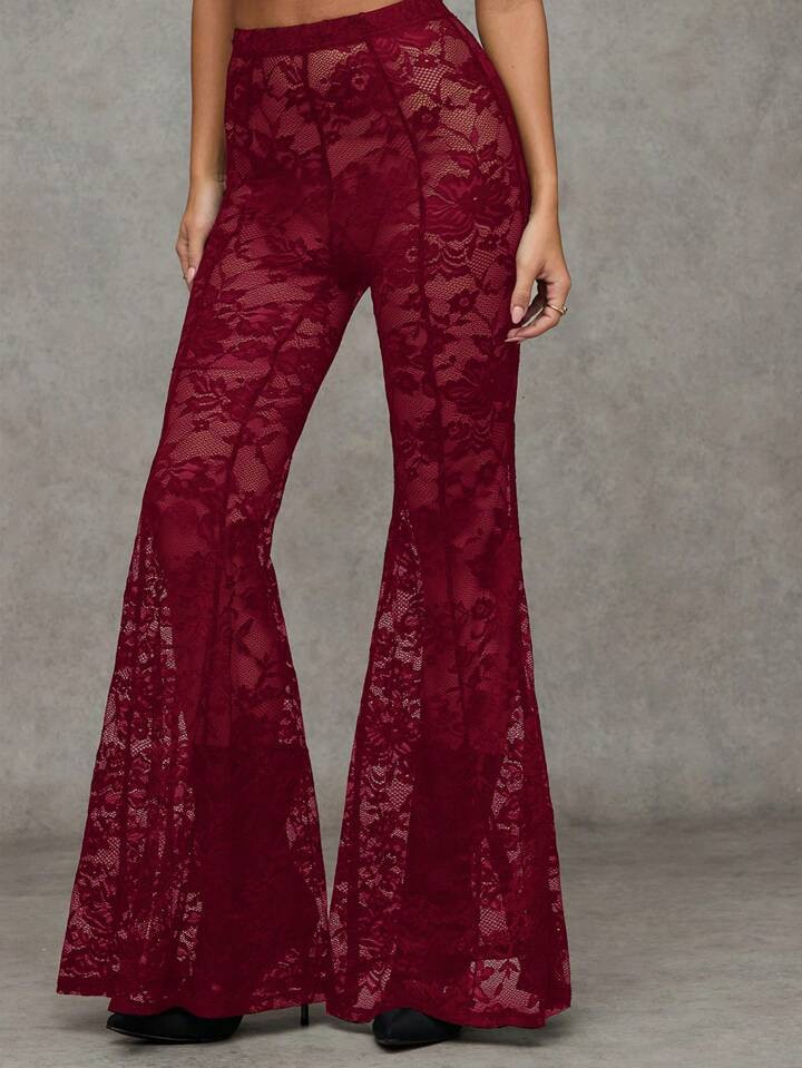 SHEIN BAE Zwarte Sexy Kanten Avondje Uit/Rave Party/Clubkleding/Vrijgezellenfeest/Themafeest Outf... | SHEIN