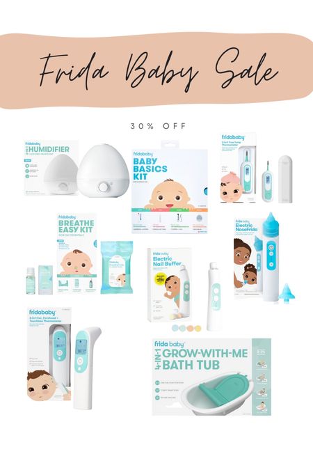 Frida Baby Sale - 30% off

Humidifier, breathe easy kit, thermometer, nasal aspirator, baby bath tub, electric nail buffer

#LTKsalealert #LTKbaby #LTKCyberWeek