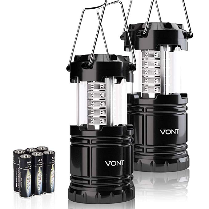 Vont 2 Pack LED Camping Lantern, Super Bright Portable Lanterns, Must Have During Hurricanes, Eme... | Amazon (US)