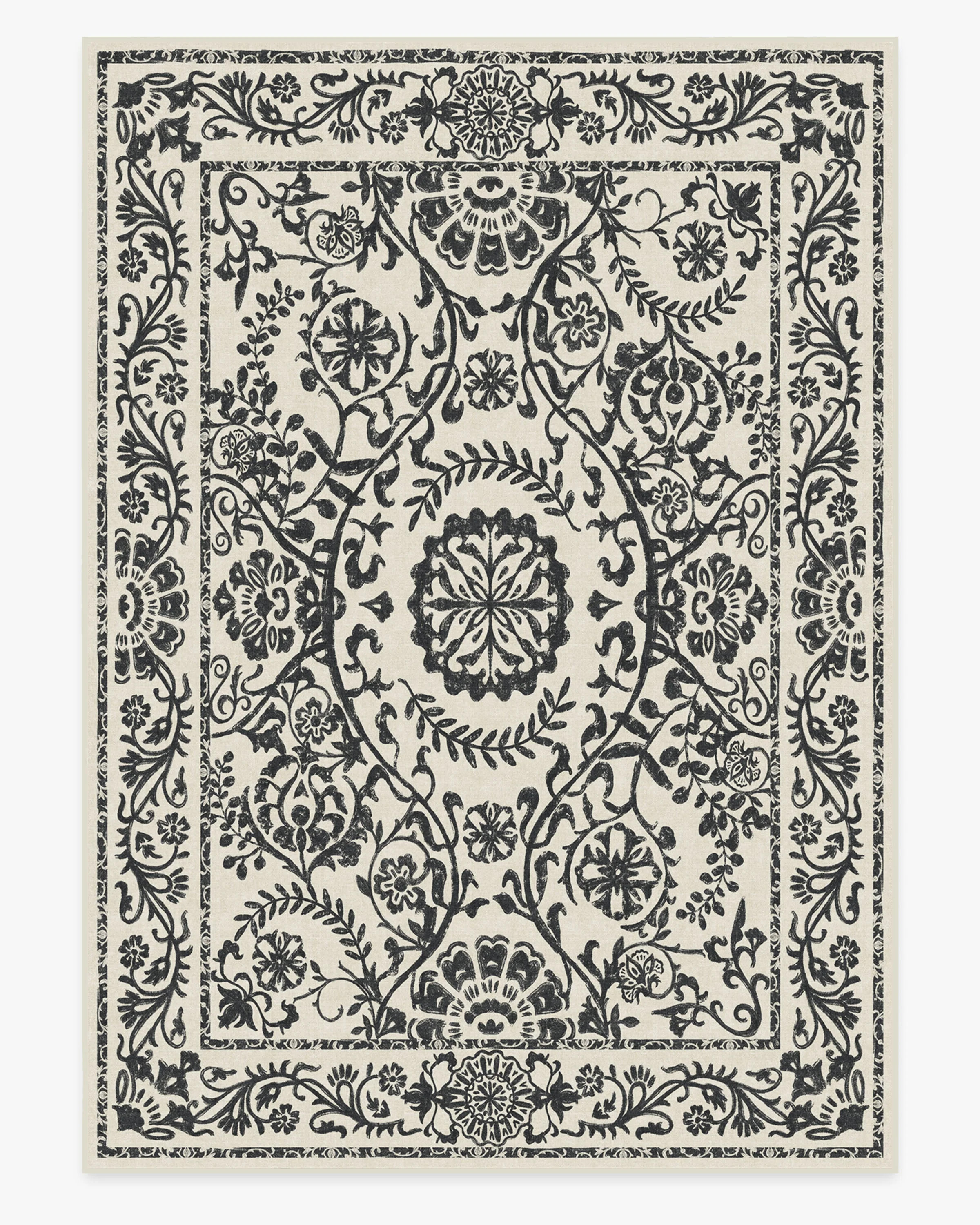 Delphina Black & White Flatwoven Rug | Ruggable