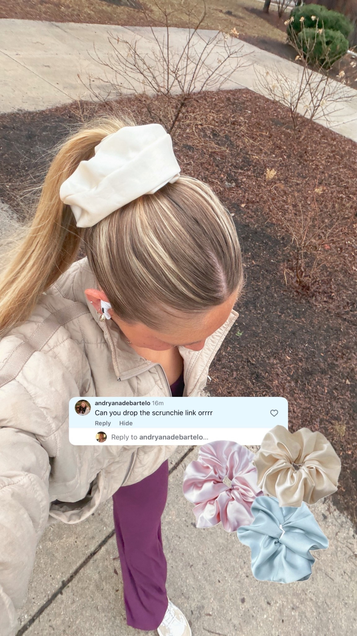 These oversized silk scrunchies have been my new favorite thing! Not TOO big, but just the right size and on Amazon prime so they come super quick. I love these colors too because they match with everything 🤞🏼✨🎀

#LTKSaleAlert #LTKSpringSale #LTKBeauty