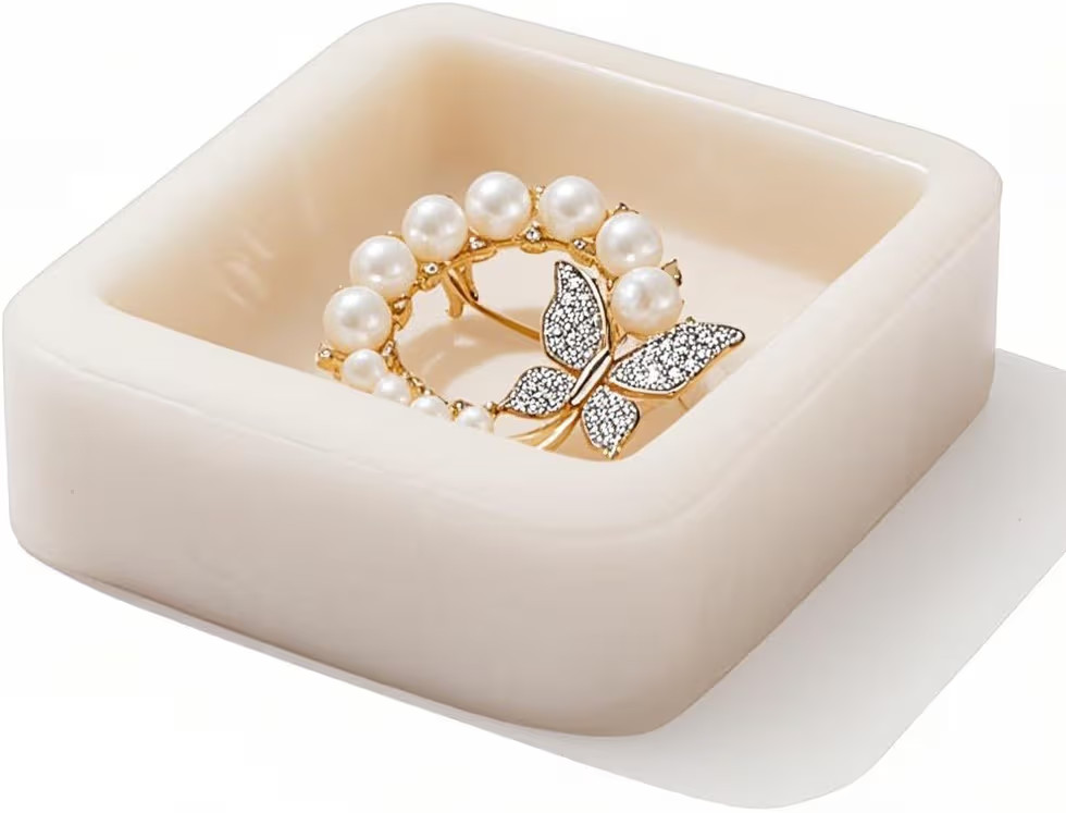 Marble Ring Holder for Women, Irregular Square Jewelry Dish Tray, Monthers Day Gifts Small Ring D... | Amazon (US)