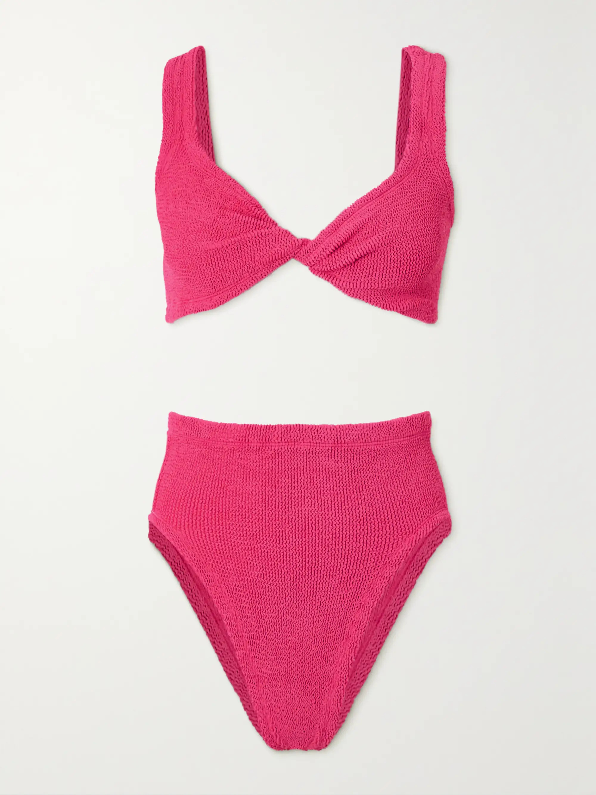 + NET SUSTAIN Jamie twist-front seersucker bikini | NET-A-PORTER (US)