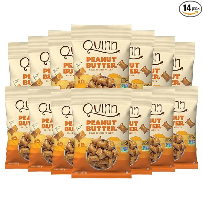 Quinn Creamy Peanut Butter Filled Pretzel Nuggets - Made with Real Ingredients, Whole Grain Sorgh... | Amazon (US)