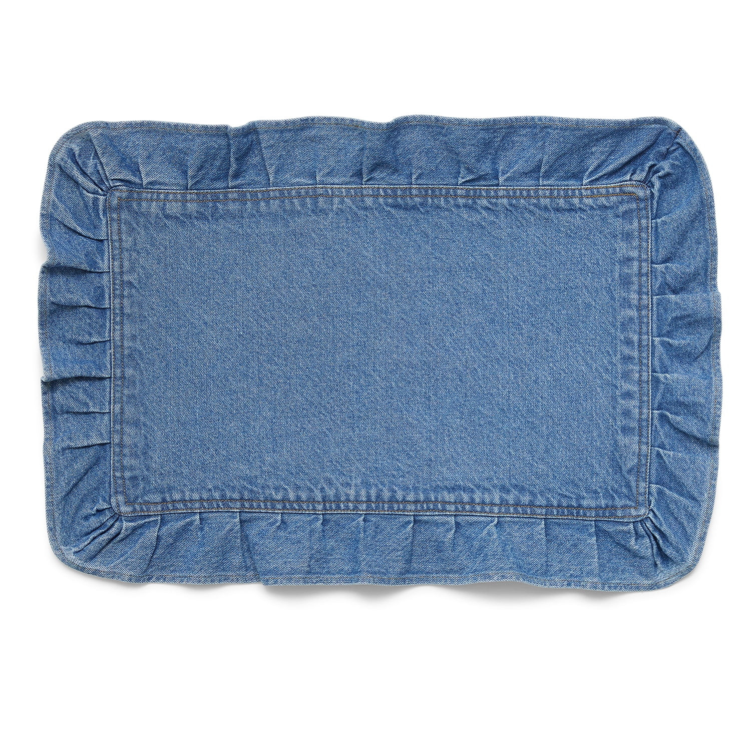 The Pioneer Woman Ruffle Denim Placemat, 20" x 14" | Walmart (US)