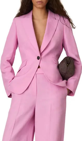 Raine One-Button Blazer, Reiss Blazer, Pink Blazer Outfit, Nordstrom Outfit, Nsale Dress Outfit,  | Nordstrom