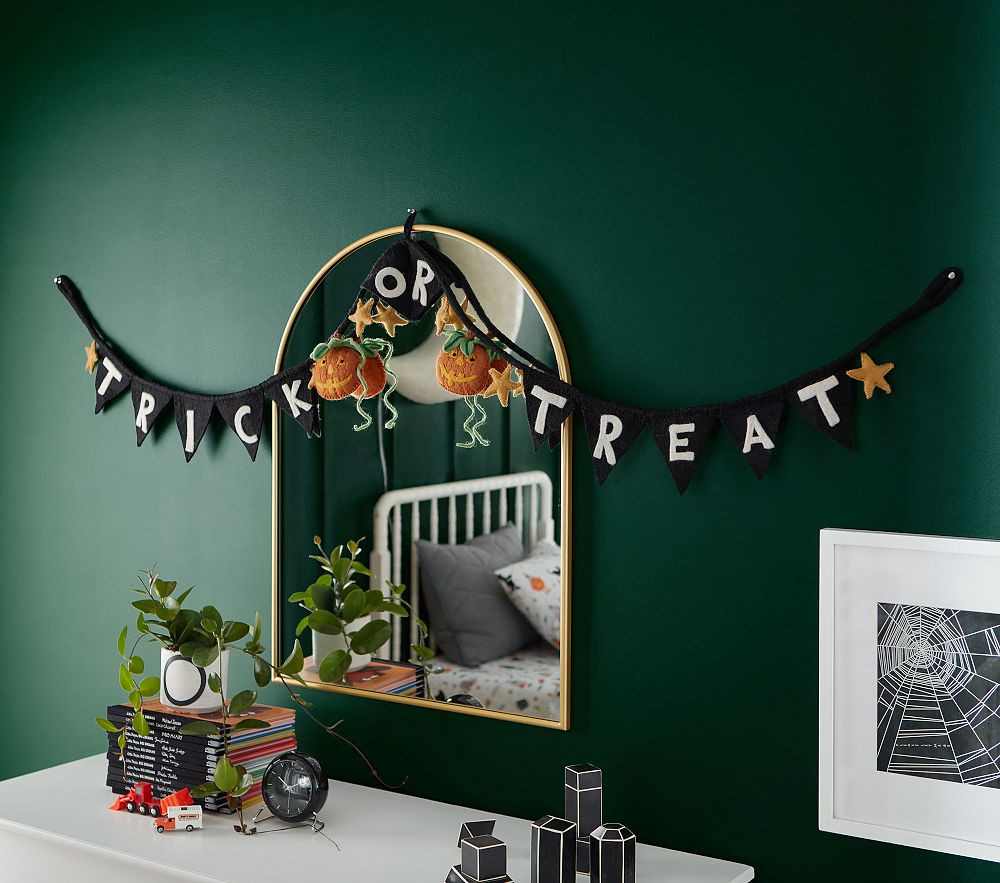 Rifle Paper Co. Halloween Trick-or-Treat Felt Garland | Pottery Barn Kids