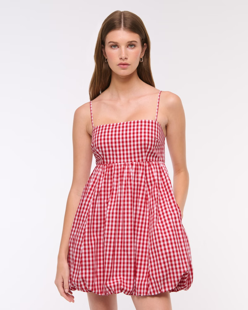 Women's Babydoll Bubble Hem Mini Dress | Women's Dresses & Jumpsuits | Abercrombie.com | Abercrombie & Fitch (US)