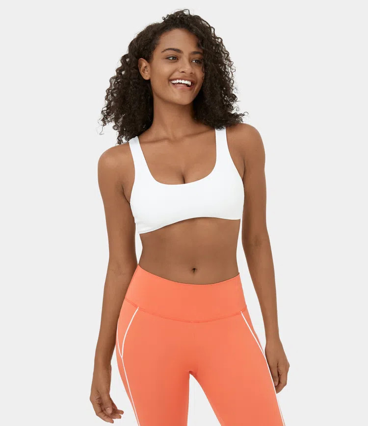 Low Support U Neck Backless Yoga Sports Bra | HALARA