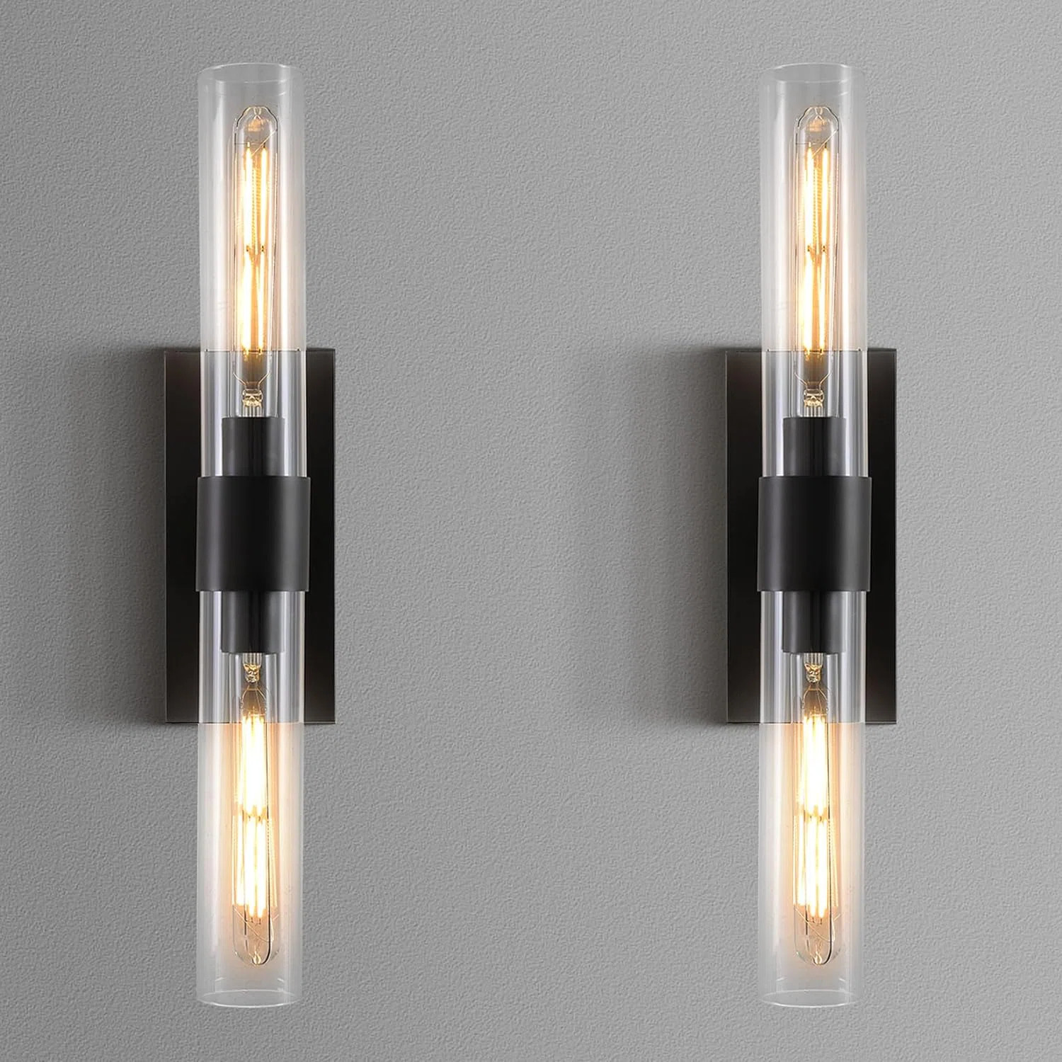 Zolee Luxury Brass Glass Wall Sconces ，Brass Wall Lights for Bathroom Vanity(Including Bulb) (S... | Wayfair North America