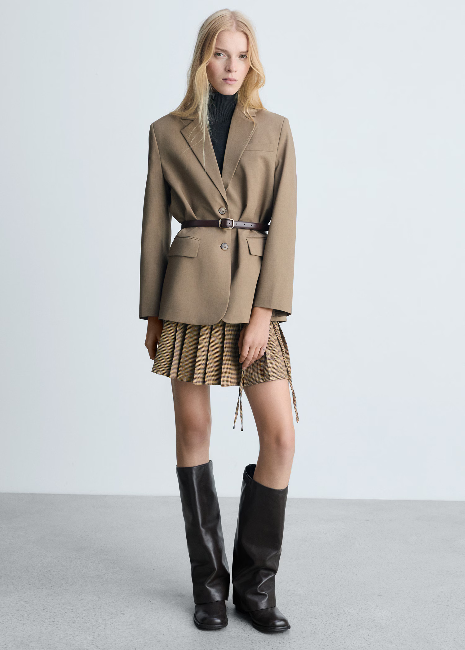 Houndstooth mini-skirt - Women | MANGO USA | Mango (US/MX/AU)