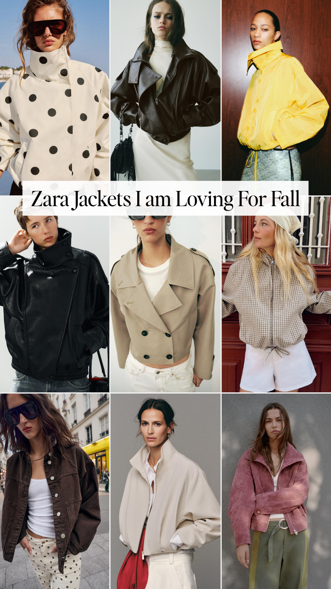 Zara Jackets I am loving For Fall 

 
