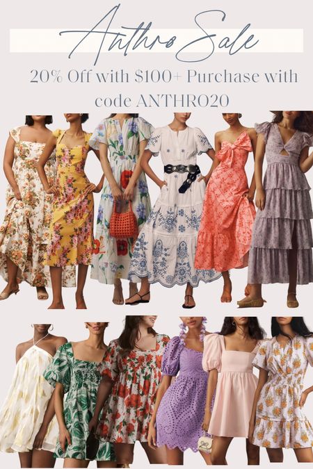Anthro 20% Off Sale with $100+ purchase! Wedding guest dress - party dress - Mother’s Day dress - summer dresss

#LTKWedding #LTKStyleTip #LTKSaleAlert