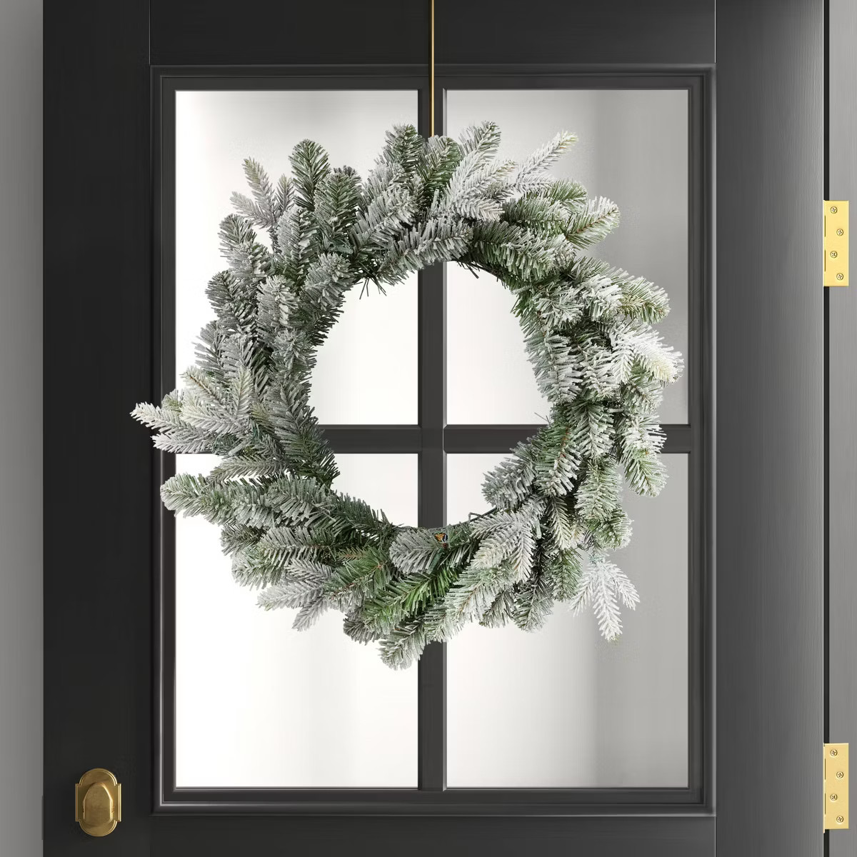 28" Pre-lit Flocked Balsam Artificial Christmas Wreath Green with Warm White LED Lights - Wonders... | Target