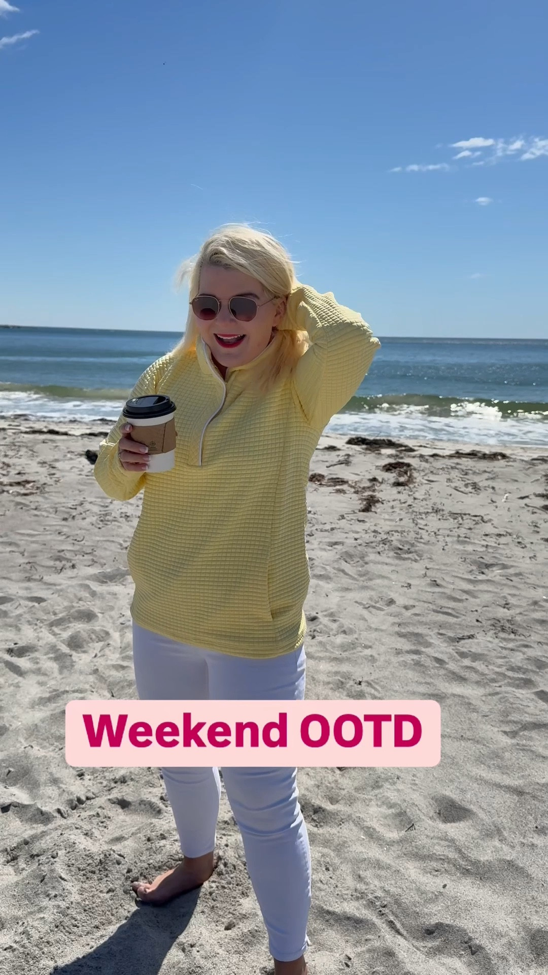 It has been so dreary out that I am protesting mother nature and pulling out the yellow and white. 
•
#summer #summerwardrobe #weekendootd #butteryellow #sunshineandbrightness 
 

#LTKStyleTip #LTKPetite #LTKActive