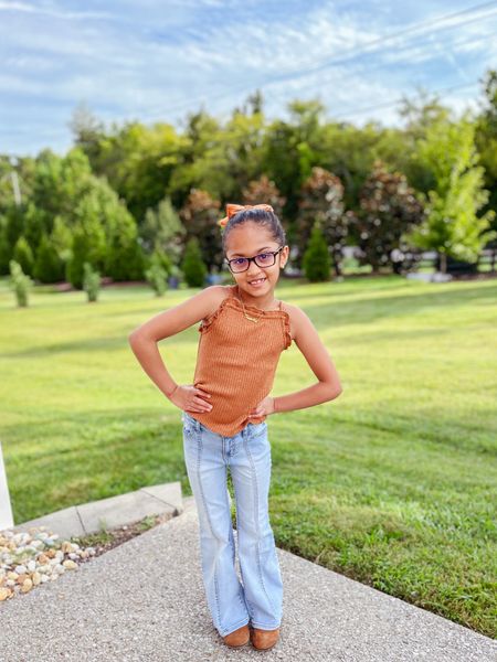 Girls outfit 
Kids outfit
Girls Flare jeans 

#LTKSale #LTKkids #LTKsalealert