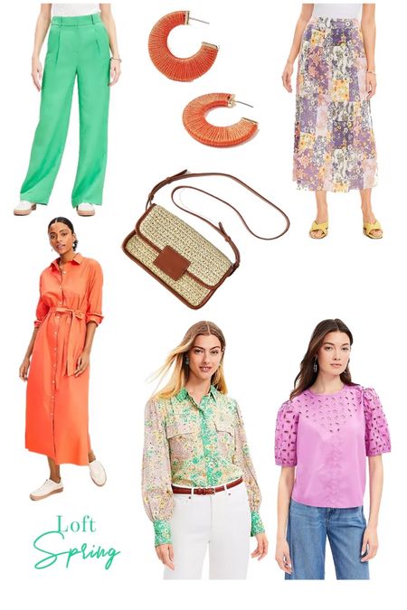 Loft's new spring arrivals feature plenty of florals, lots of wide-legged pants, and eyelets. I’m eyeing the orange shirtdress below with the matching earrings myself.

#LTKstyletip #LTKSeasonal #LTKfindsunder100