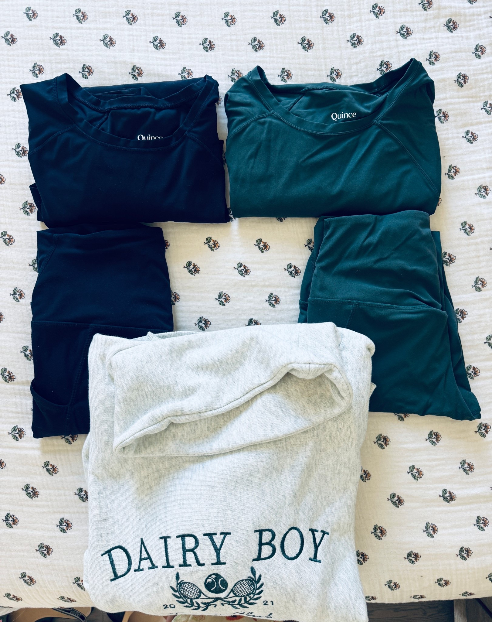 Quince workout sets! 

Dairy Boy sweater sold out quickly in their website!

#LTKActive #LTKFindsUnder50 #LTKStyleTip